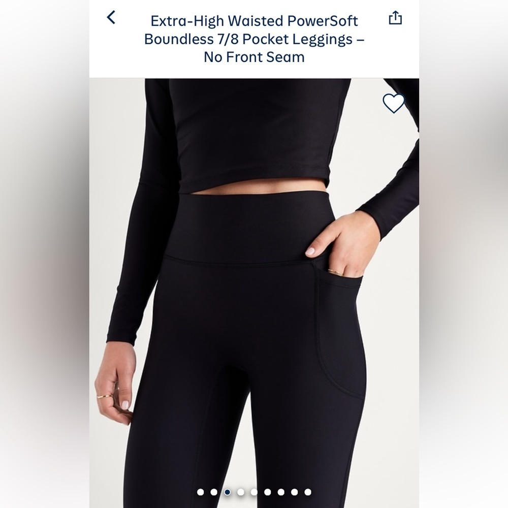 Old Navy Black High-Waist 7/8 Pocket Leggings
